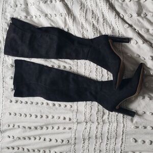 Aldo suede over the knee high boots black 8.5